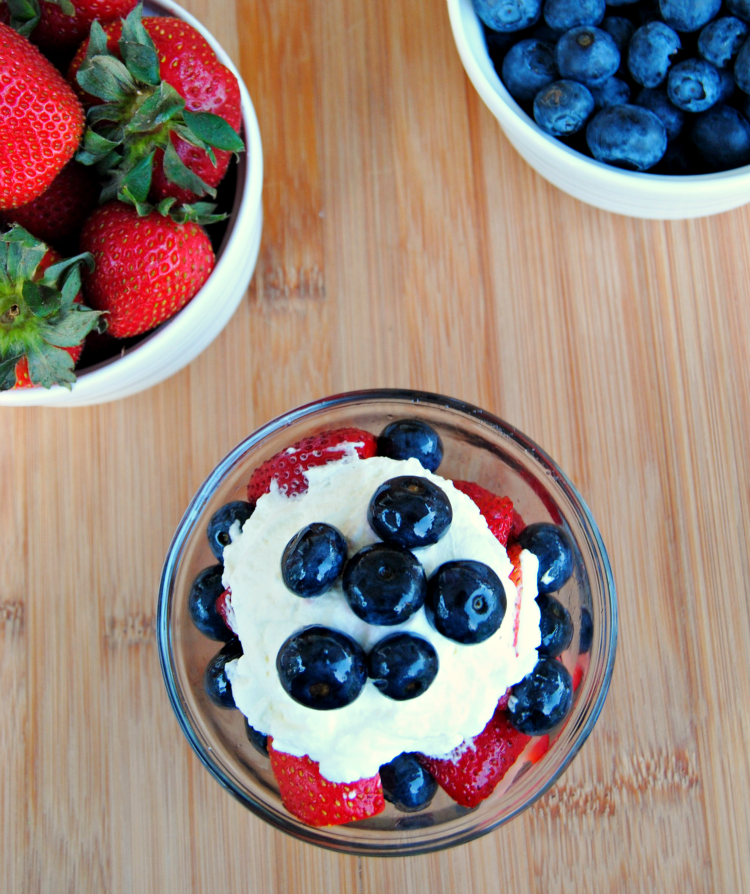 berry desserts Red, White, and Blue Fruit Cups