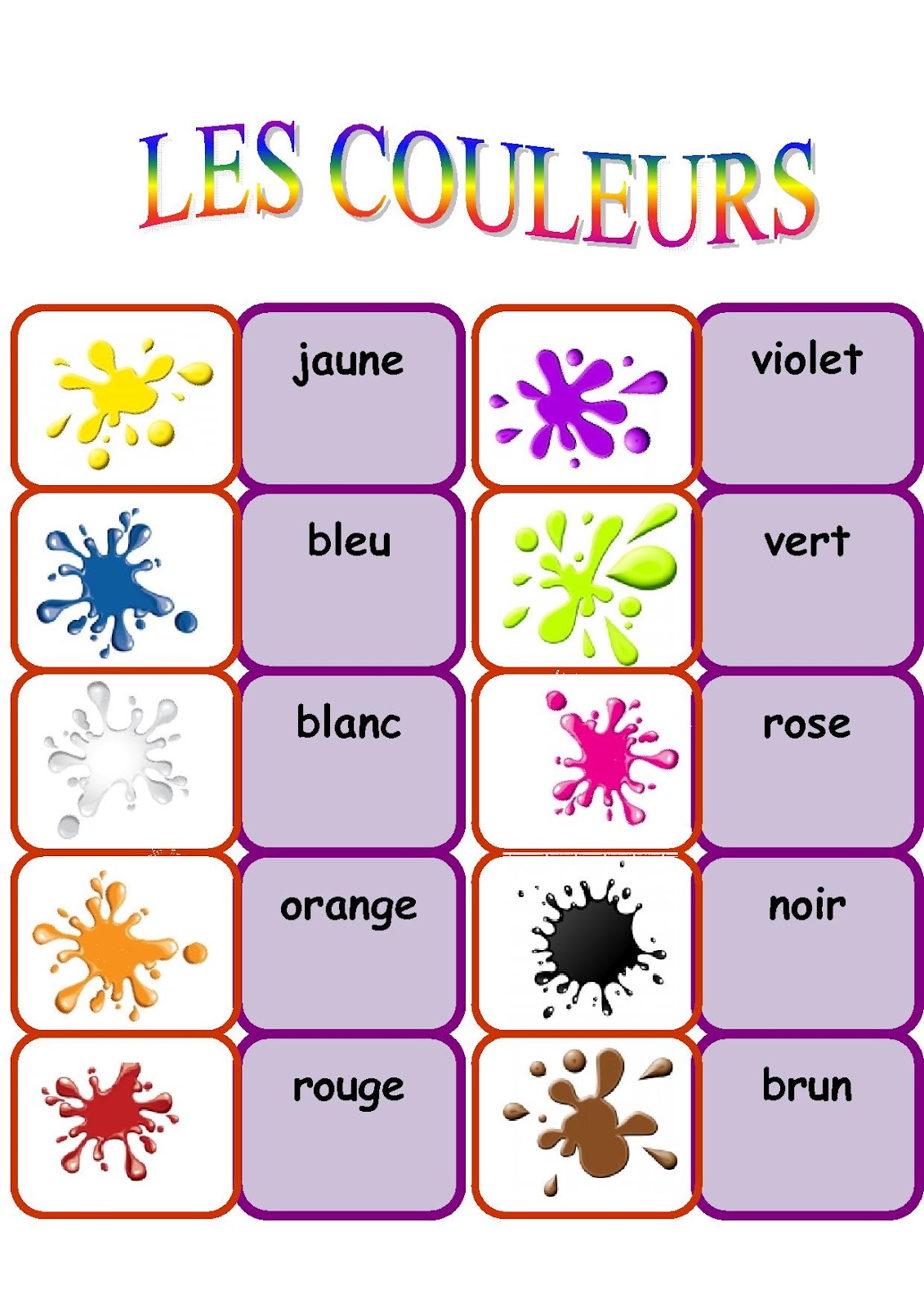 Les Couleurs Image Dessin