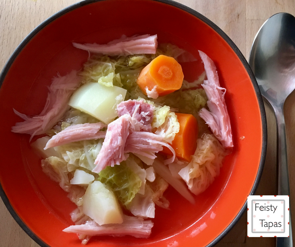 FEISTY TAPAS Instant Pot Ham and Cabbage Soup