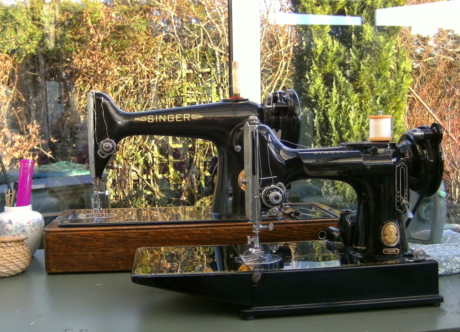 Singer 221 Featherweight and 201