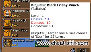 Cheat Kinjutsu Black Friday Punch Permanent Ninja Saga