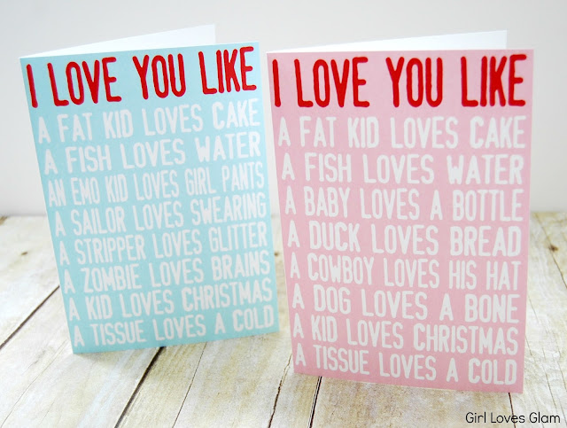 I love you like printable valentine cards