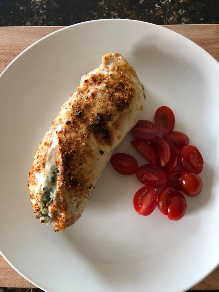 Spinach & Cream Cheese Stuffed Chicken Keto & Whole 30