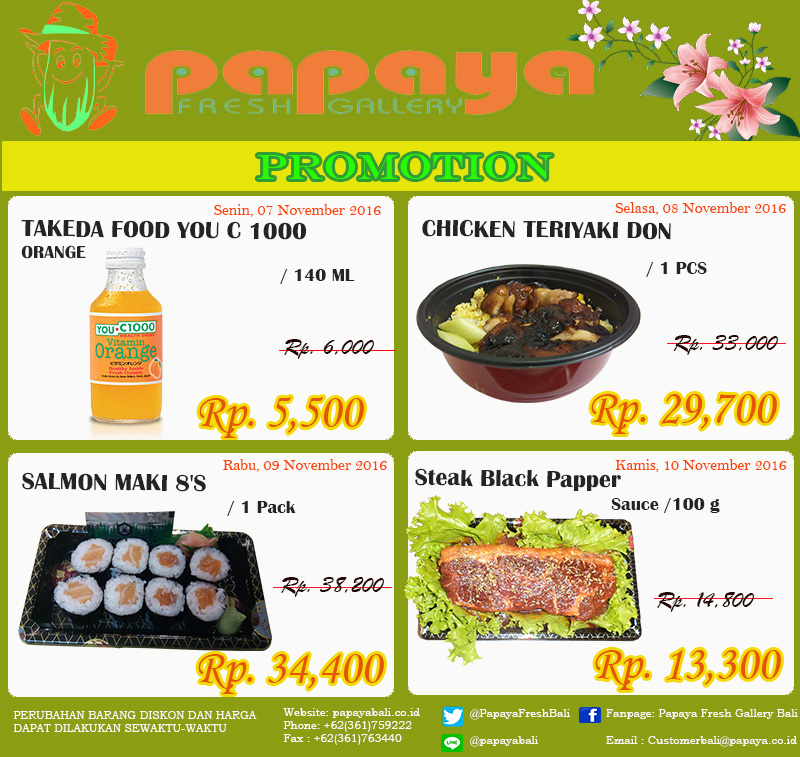 Hemat di hari yang tepat... PAPAYA FRESH GALLERY BALI