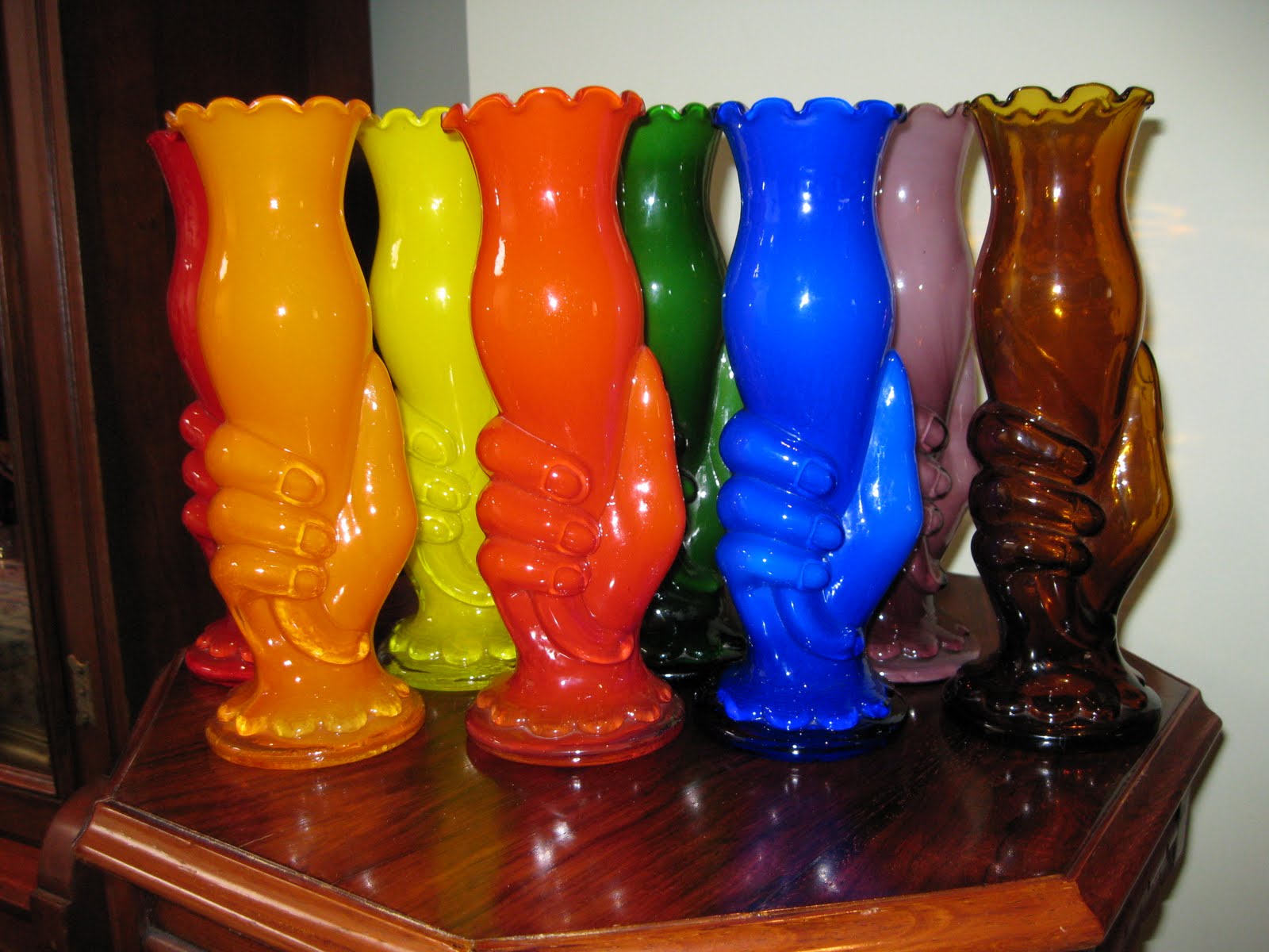 Antiques Shamtiques COLOURFUL HAND VASES