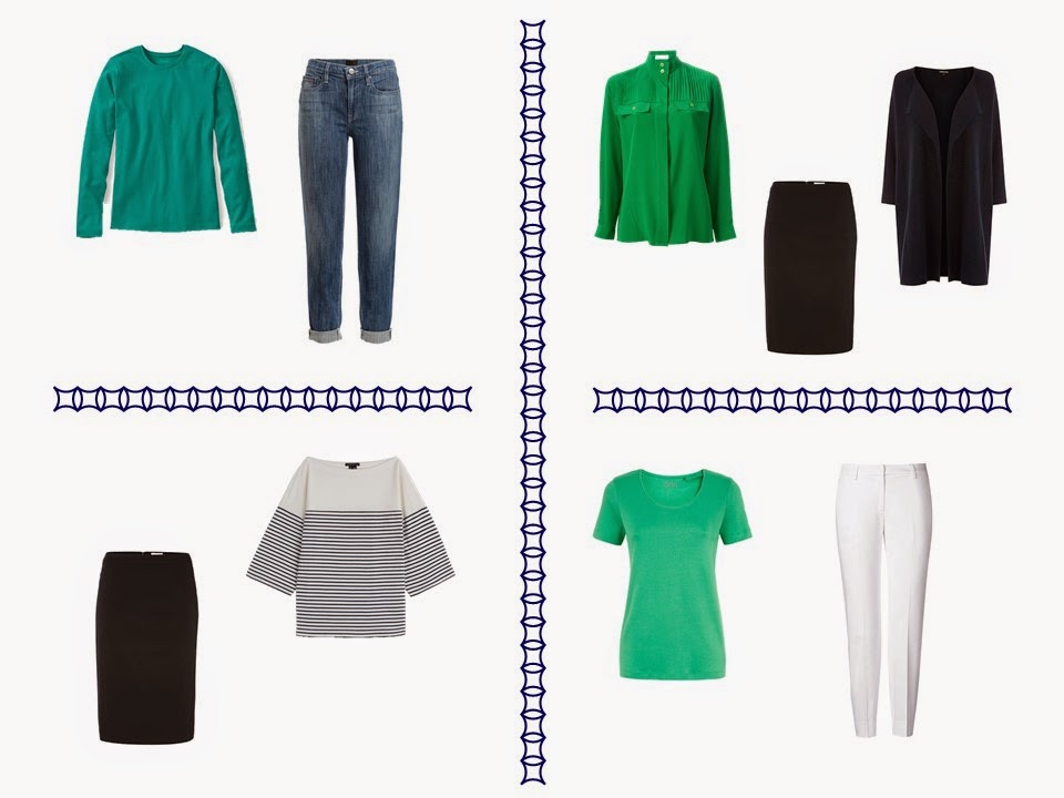 12 Months, 1 Scarf: A Navy and Green Capsule Wardrobe | The Vivienne Files