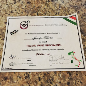Italian wine specialist certification with NASA