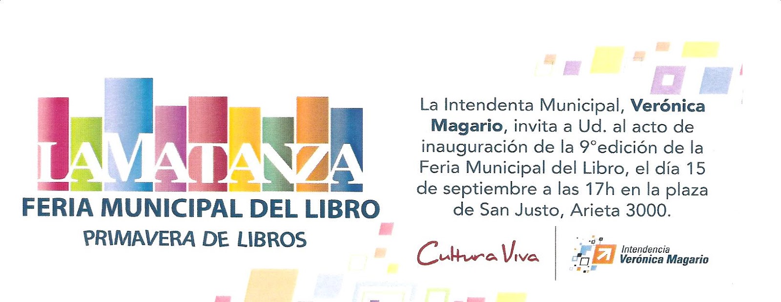Club Social San Justo: Invitación a la Feria Municipal del Libro Club Social San Justo: Invitación a la Feria Municipal del Libro