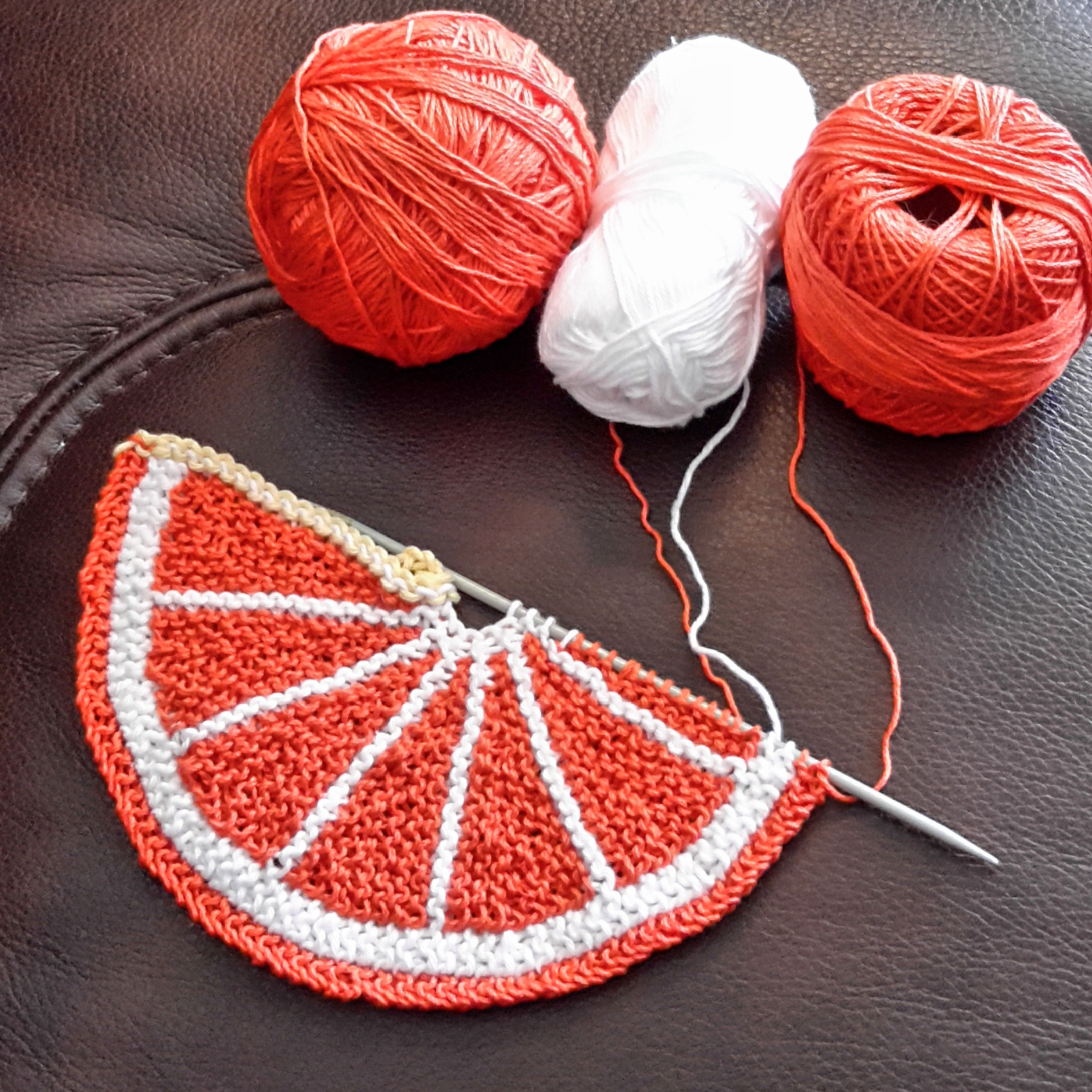 Knitting and so on Citrus Fruit Potholder