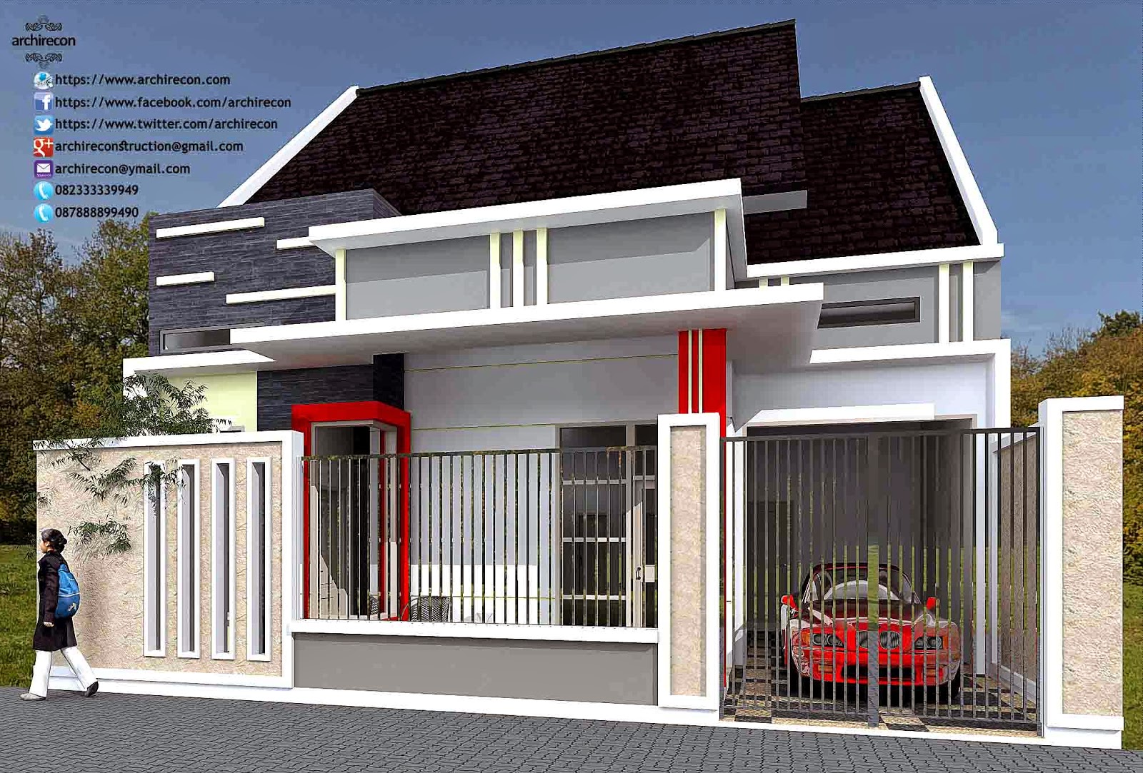 Teras Rumah Minimalis Jasa Desain | 0823.3333.9949