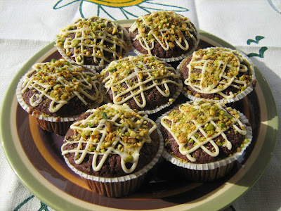 muffins al cioccolato e pistacchi