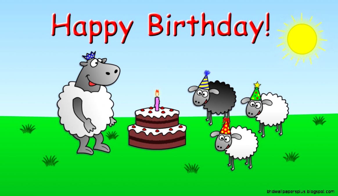 Happy Birthday   funny animated sheep cartoon Happy Birthday song