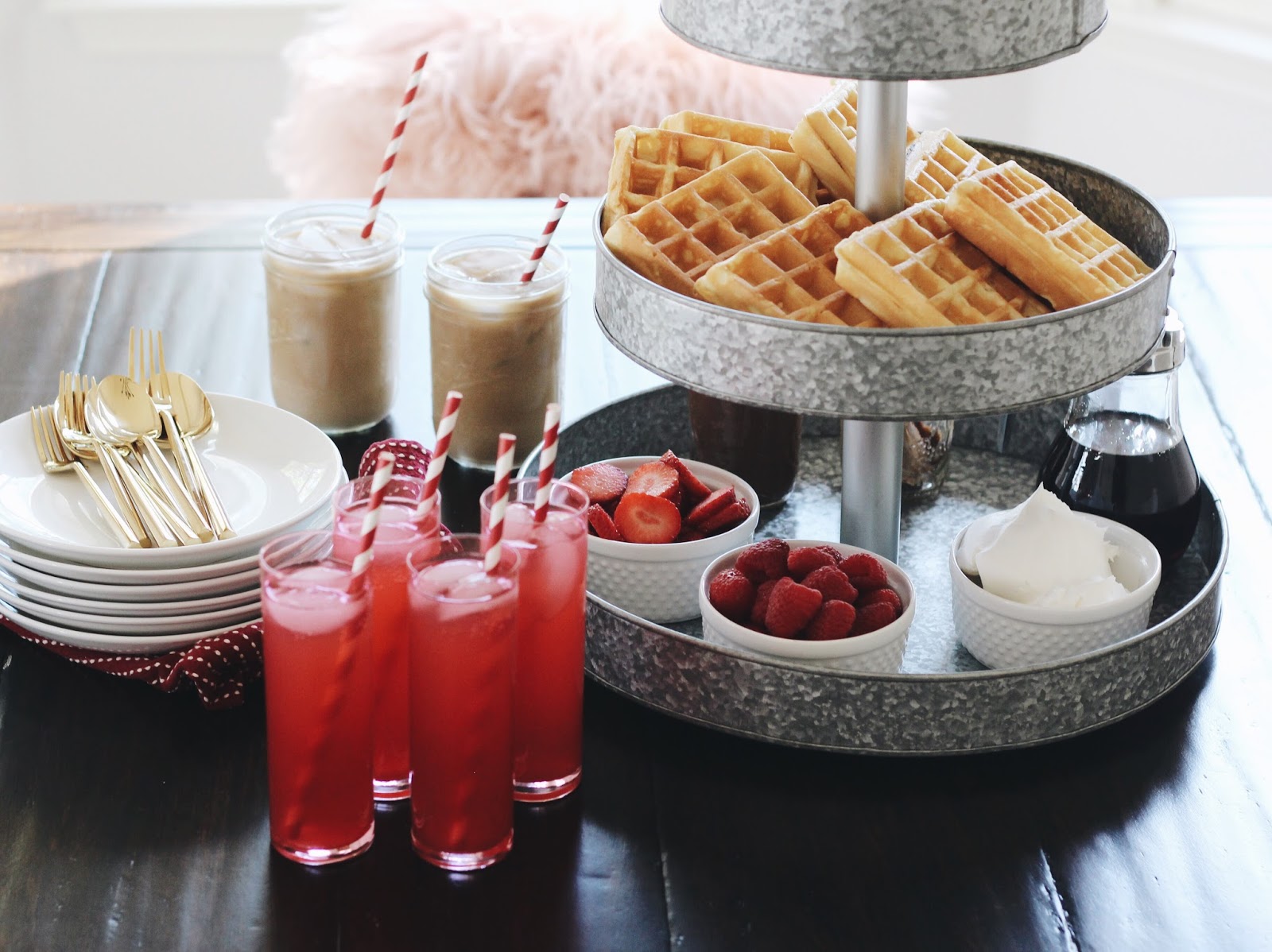 Valentine's Day Brunch + Claire loves waffles!