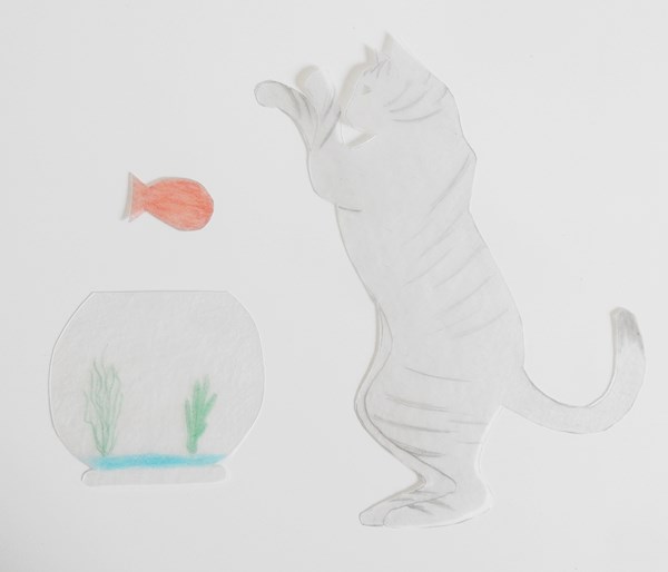 DIY : Collier chat et poisson rouge en plastique fou