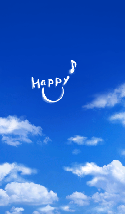 Happy Smile in the Blue Sky