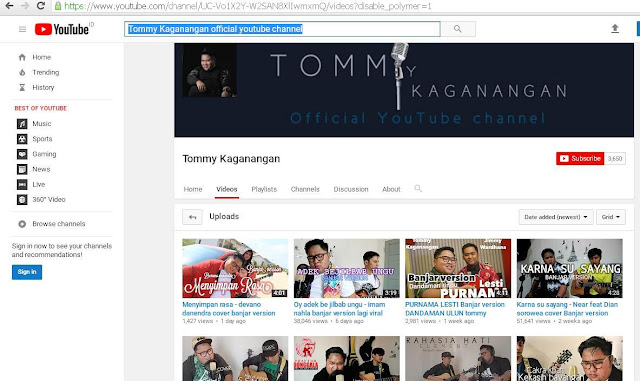 VIRAL kan !!!!! Artis Nasional "Asli Orang Banjar" Tommy Kaganangan