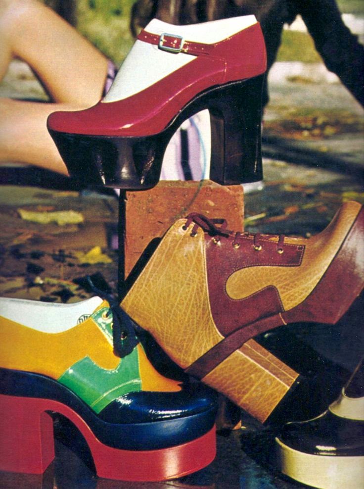 calçados anos 70
