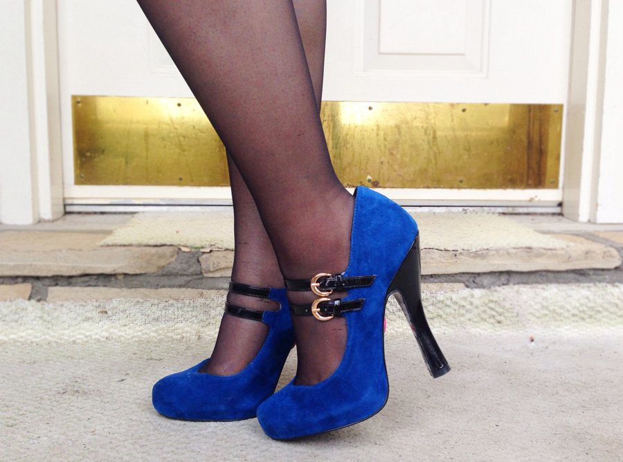 Betsey Johnson Tease Blue Suede Shoes