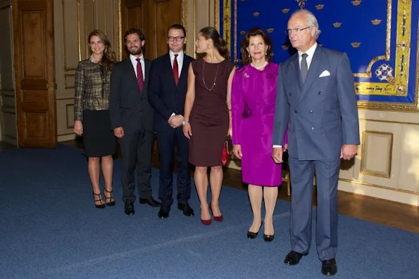Princess Madeleine, Crown Princess Victoria, Queen Silvia attended the opening of the Exhibition '40 years on the throne serving Sweden
