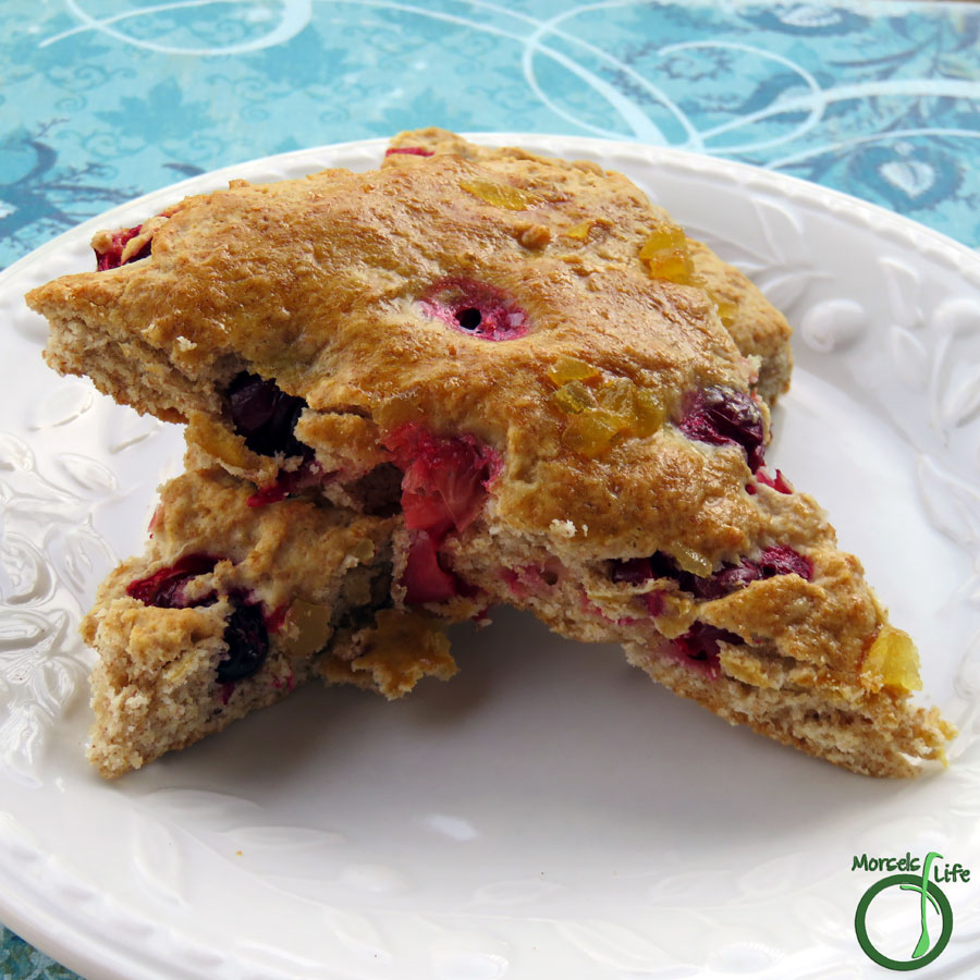 Morsels of Life - Cranberry Scones - Sweetly tart cranberries paired with sweetly spicy candied ginger in a scrumptious scone.