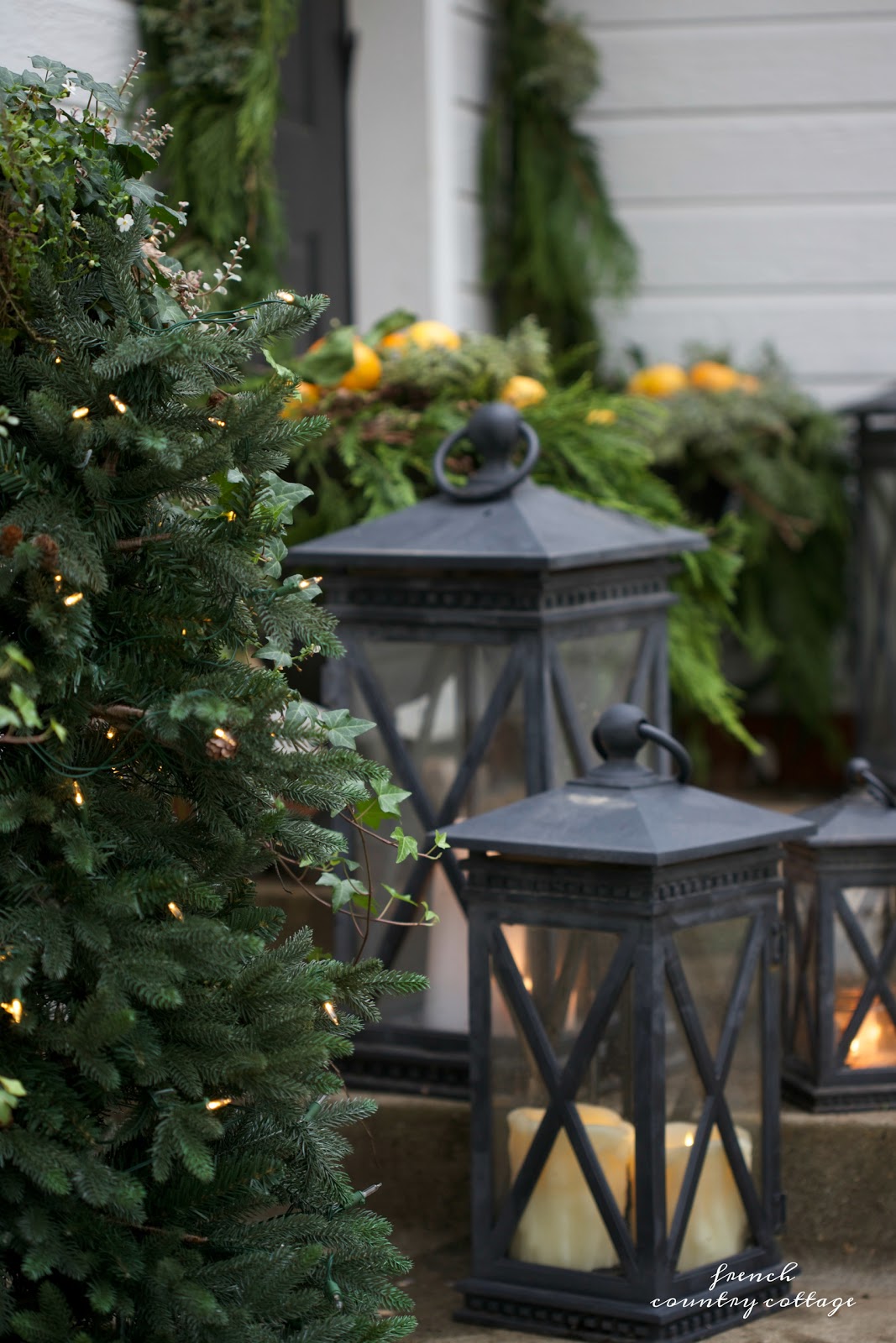 Simple Natural Front Porch Decorating French Country Cottage