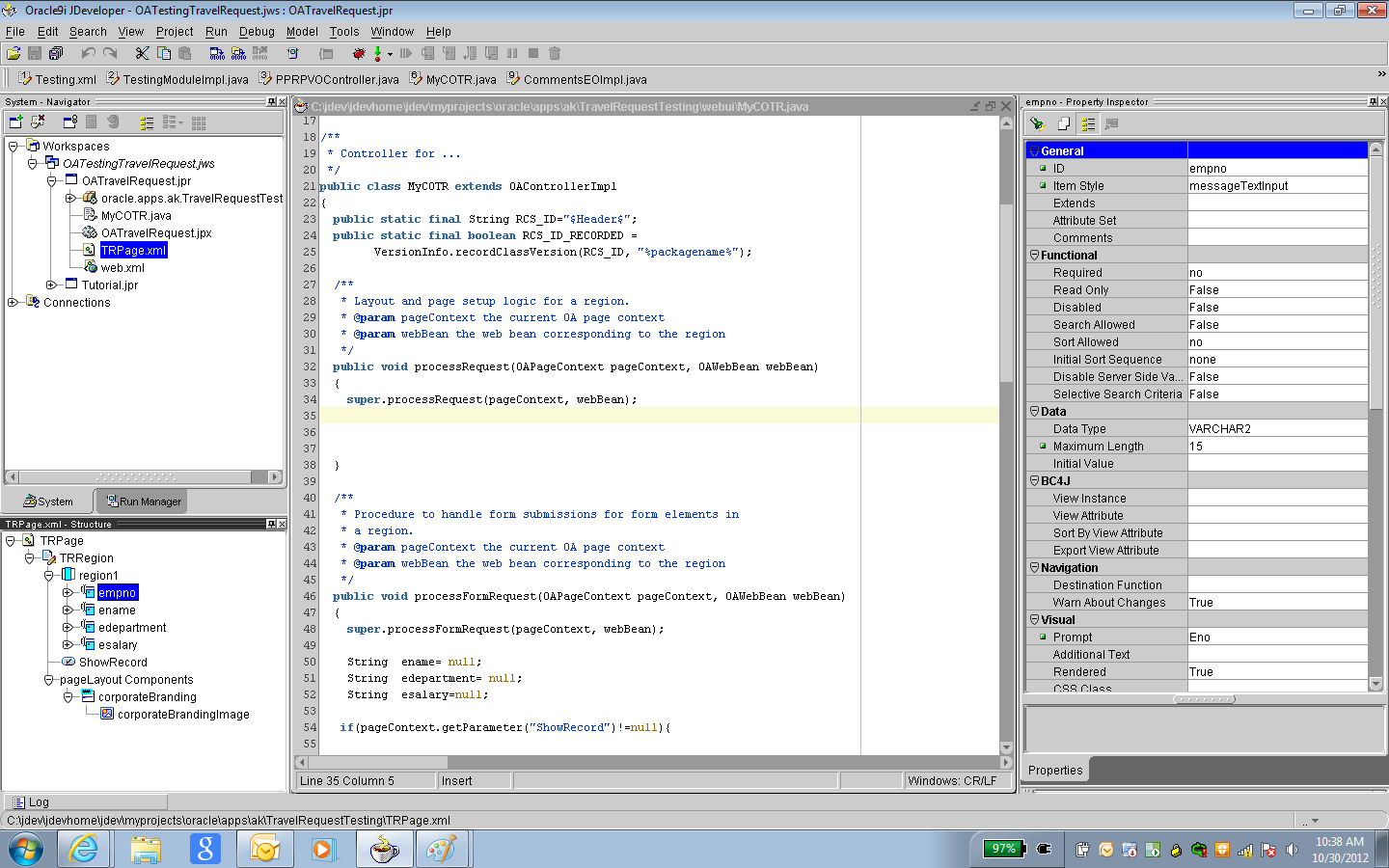 Computer Science Languages Lectures by Tahir Khalid: October 2012