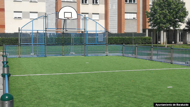 Finaliza la obra de la cancha deportiva construida en los jardines de
