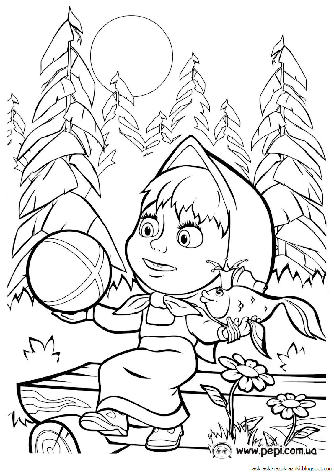 Раскраски Бесплатно Маша И Медведь