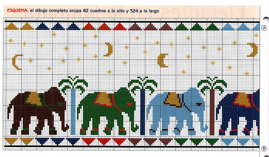 7 Слоников схемы вышивки