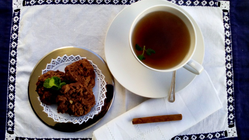 receita + biscoitos de chocolate e menta