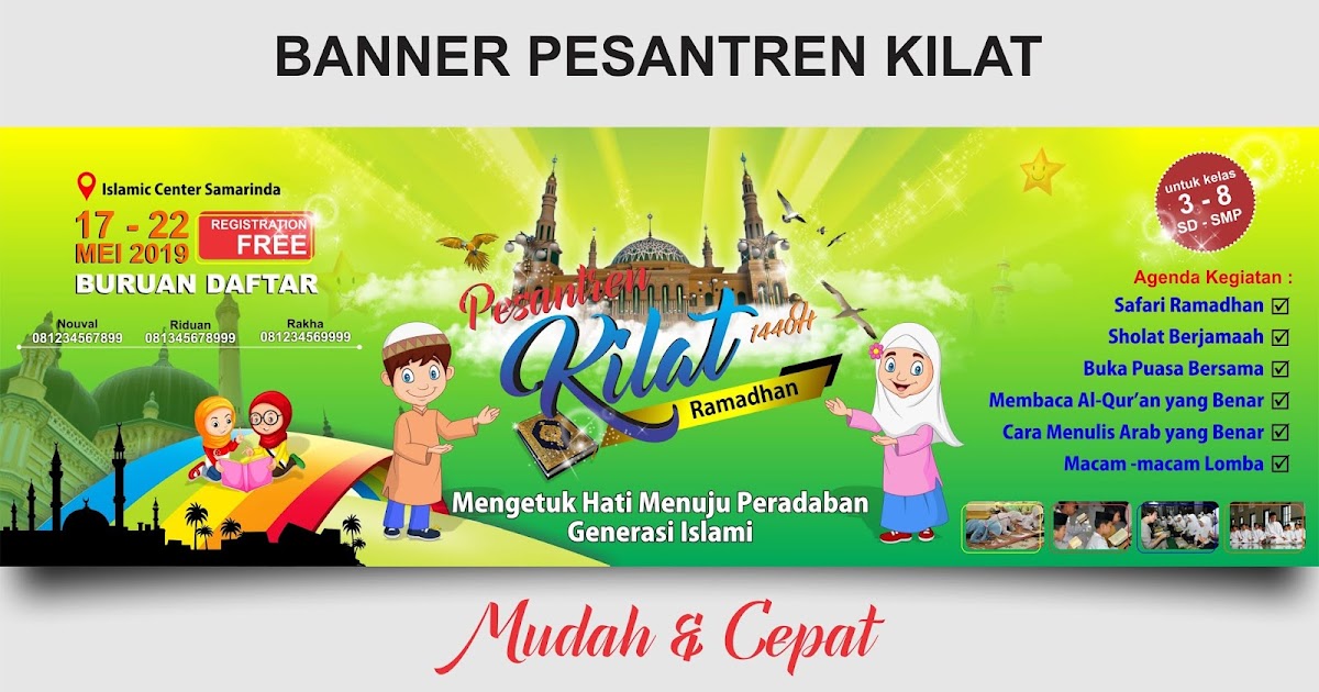 Desain Spanduk Pesantren Kilat dengan CorelDRAW