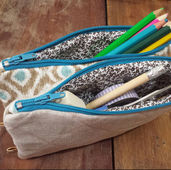 TUTORIAL ESTUCHE Doble Vuelta al cole (Patrón) 