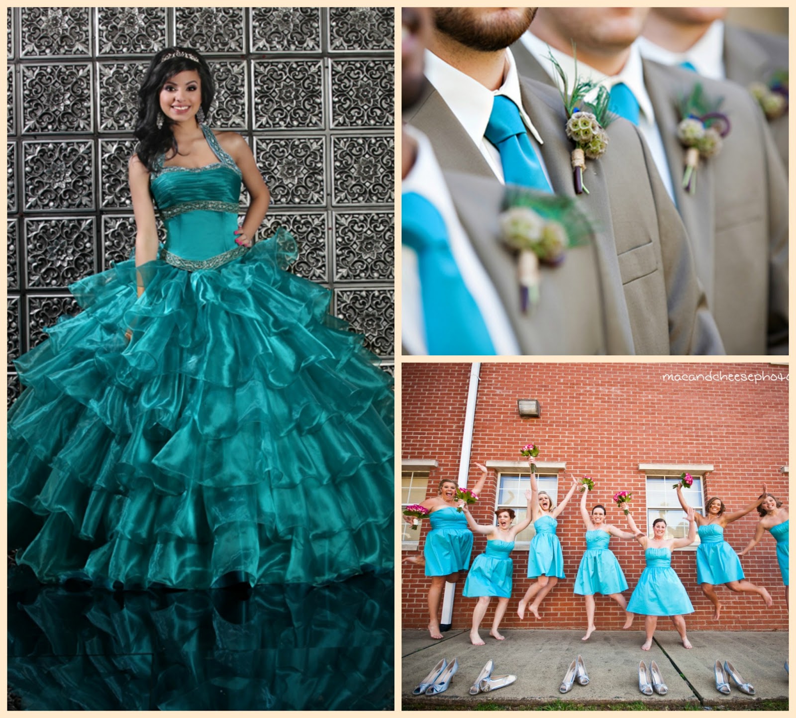 A Marriage of Passion Style: Teal Ribbon Teal Wedding