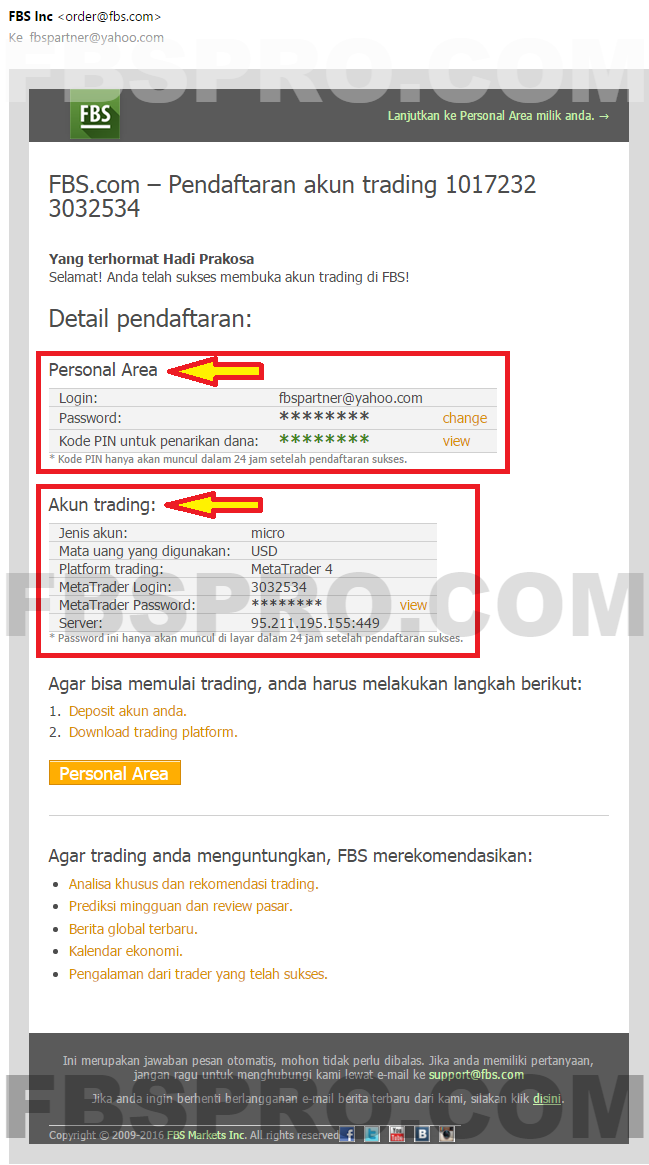Fbs forex login