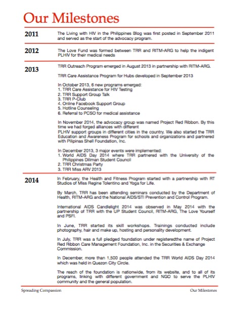 Project Red Ribbon Annual Report 2016 ~ Living with HIV in the Philippines