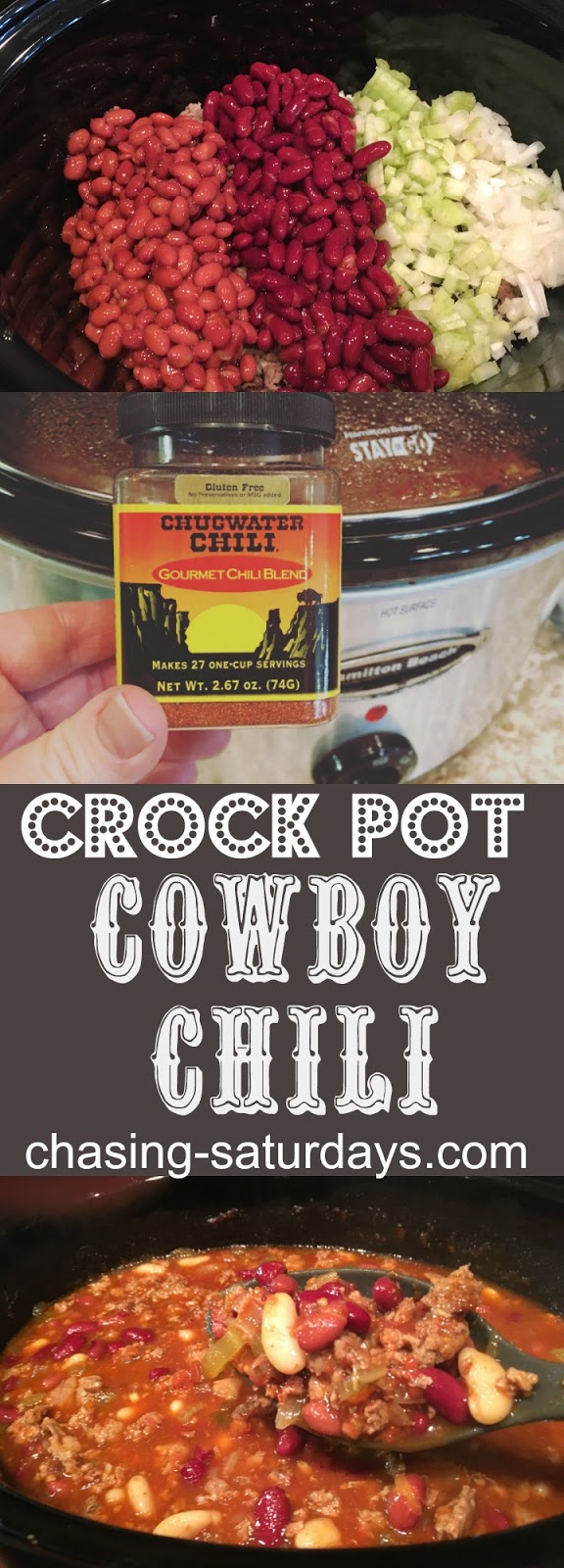 Crock Pot Cowboy Chili Chasing Saturdays