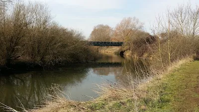 Bailey bridge across the River Nene