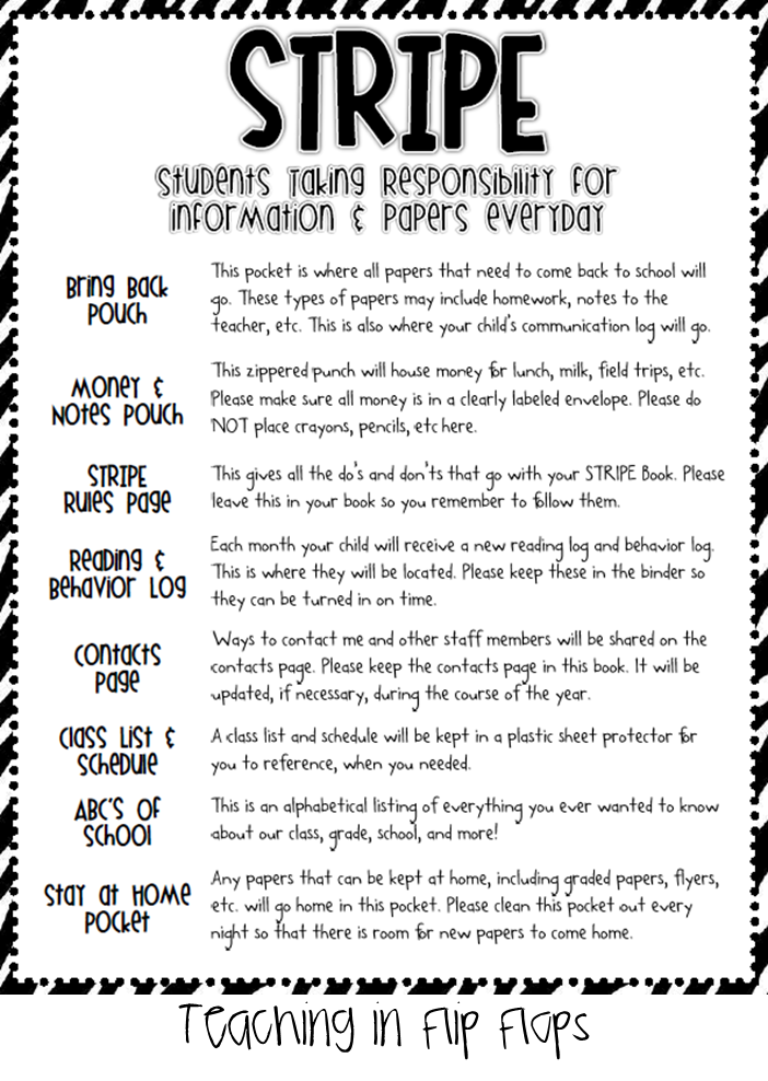 Teaching in Flip Flops Classroom Binders