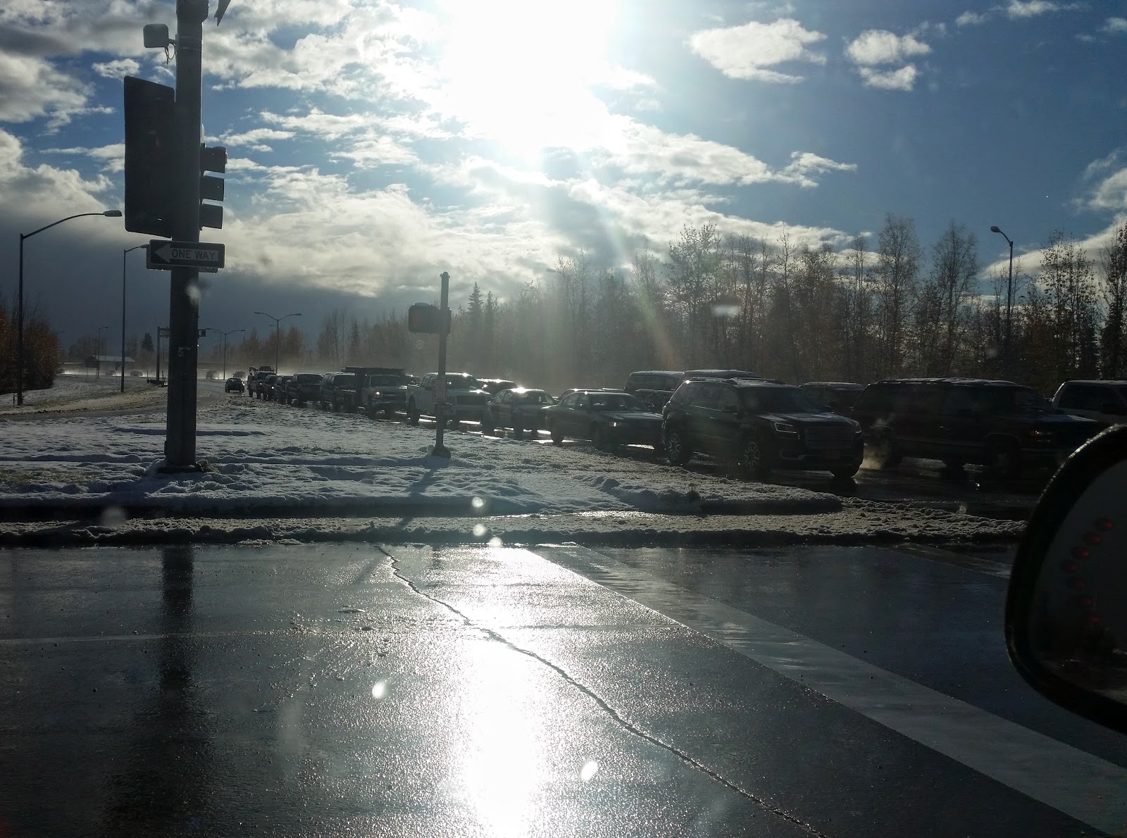 First day of Snowfall in Fairbanks, Alaska at least 5 inches