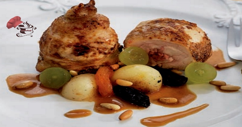 Muslo de pavo relleno y trufado