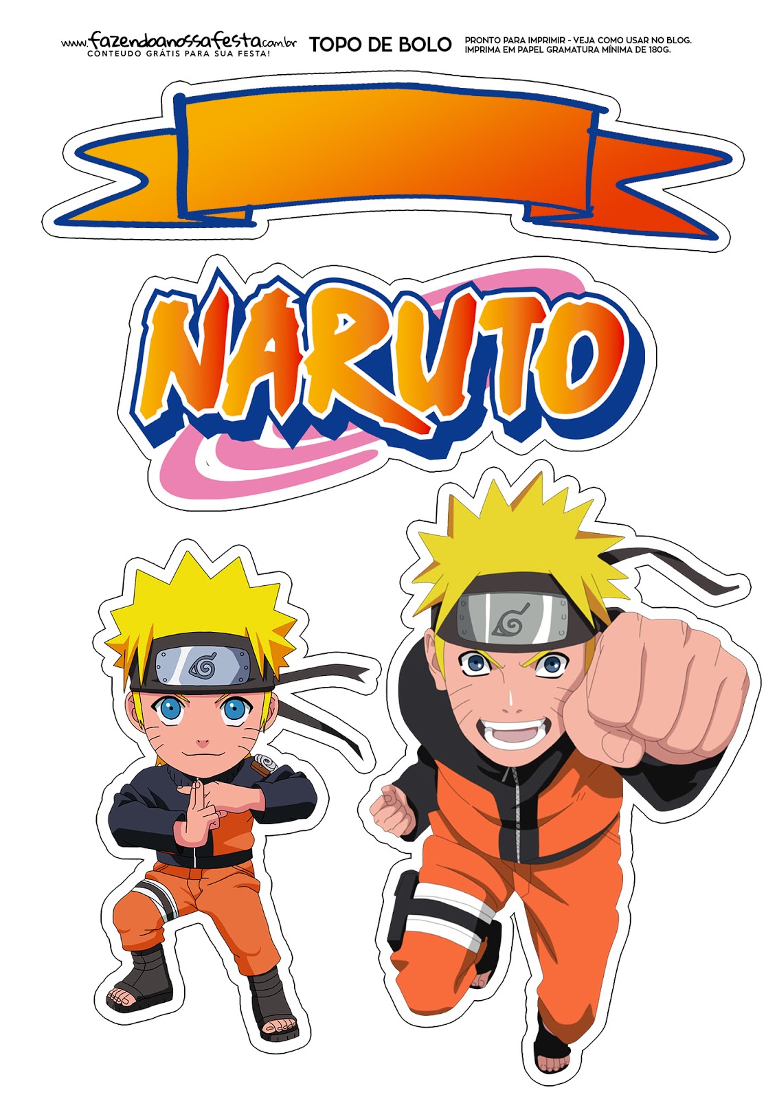 Naruto Free Printable Cake Toppers Oh My Fiesta For Geeks