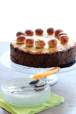 Cake anglais , Pâques ,pâte d'amandes