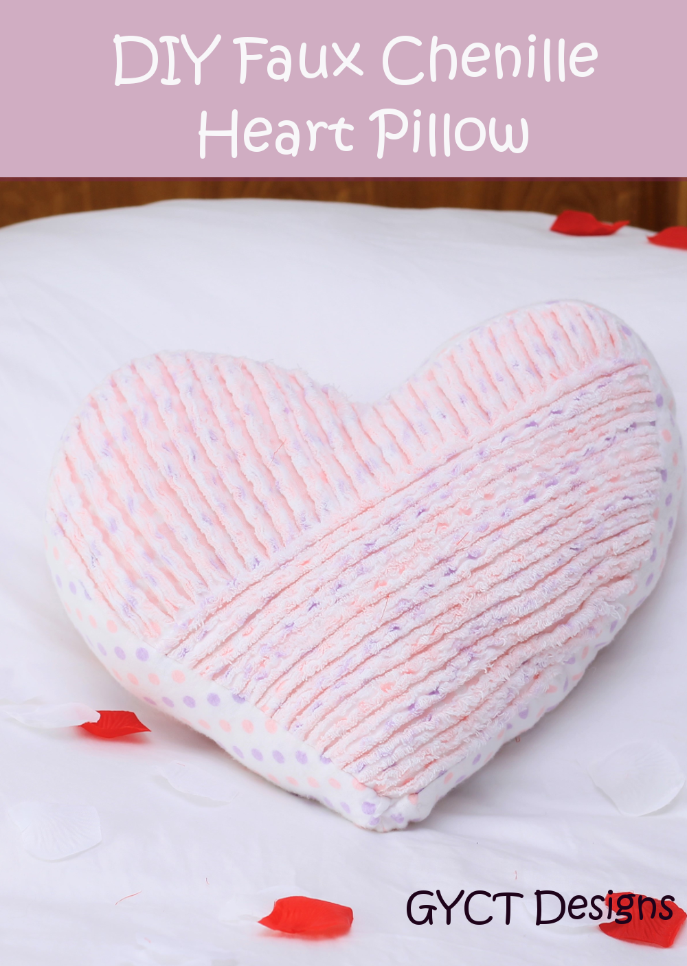 Faux Chenille Valentine Heart Pillow Tutorial Sew Simple Home