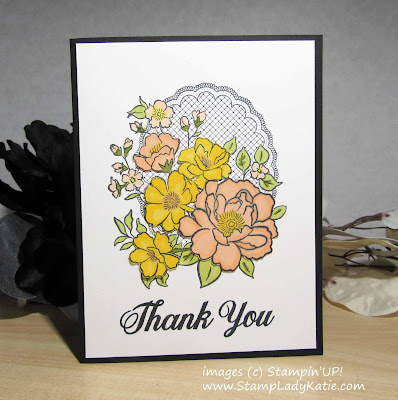 Card showcases paper piecing with Stampin'UP!'s Lovely Lattice Sale-a-bration Stamp Set.