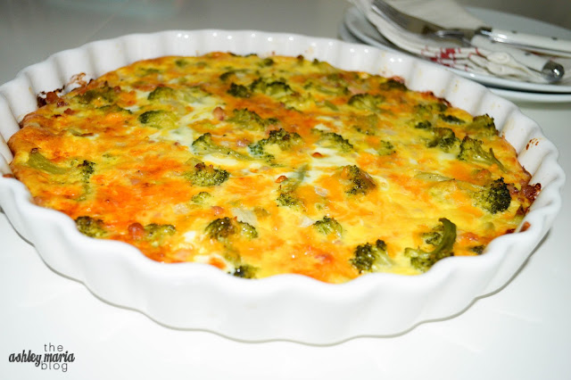 The Ashley Maria Blog: Recipe | Chedar, Broccoli and Pancetta Crustless ...