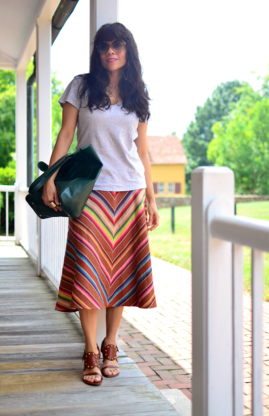 Ethnic Print Midi Skirt | MY SMALL WARDROBE