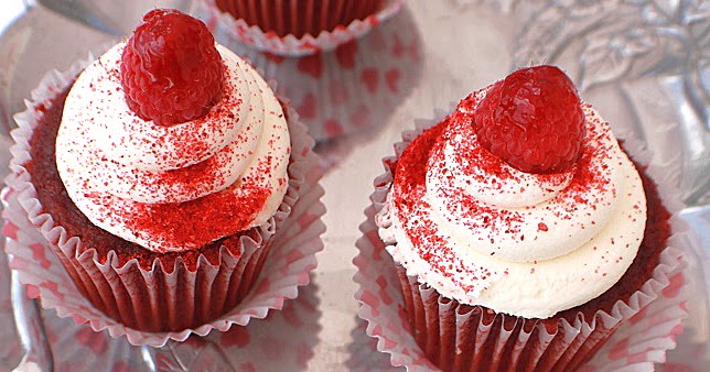 Raspberry Red Velvet Cupcakes