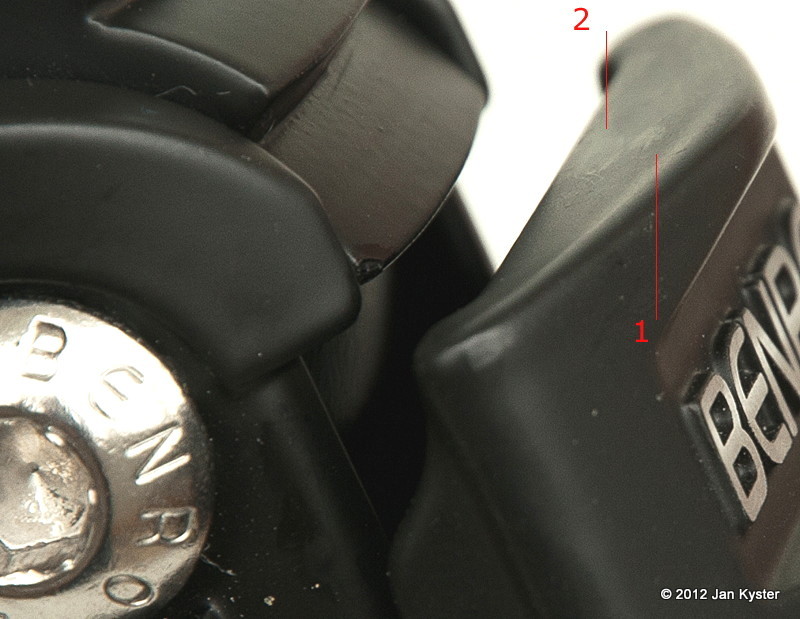 Benro C3770T CF Tripod - leg angle lock contact area detail