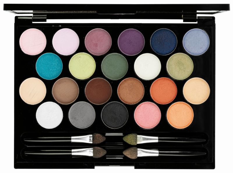 Eyeshadow palettes from Urban Decay, GOSH, Caryl Baker Visage and mark