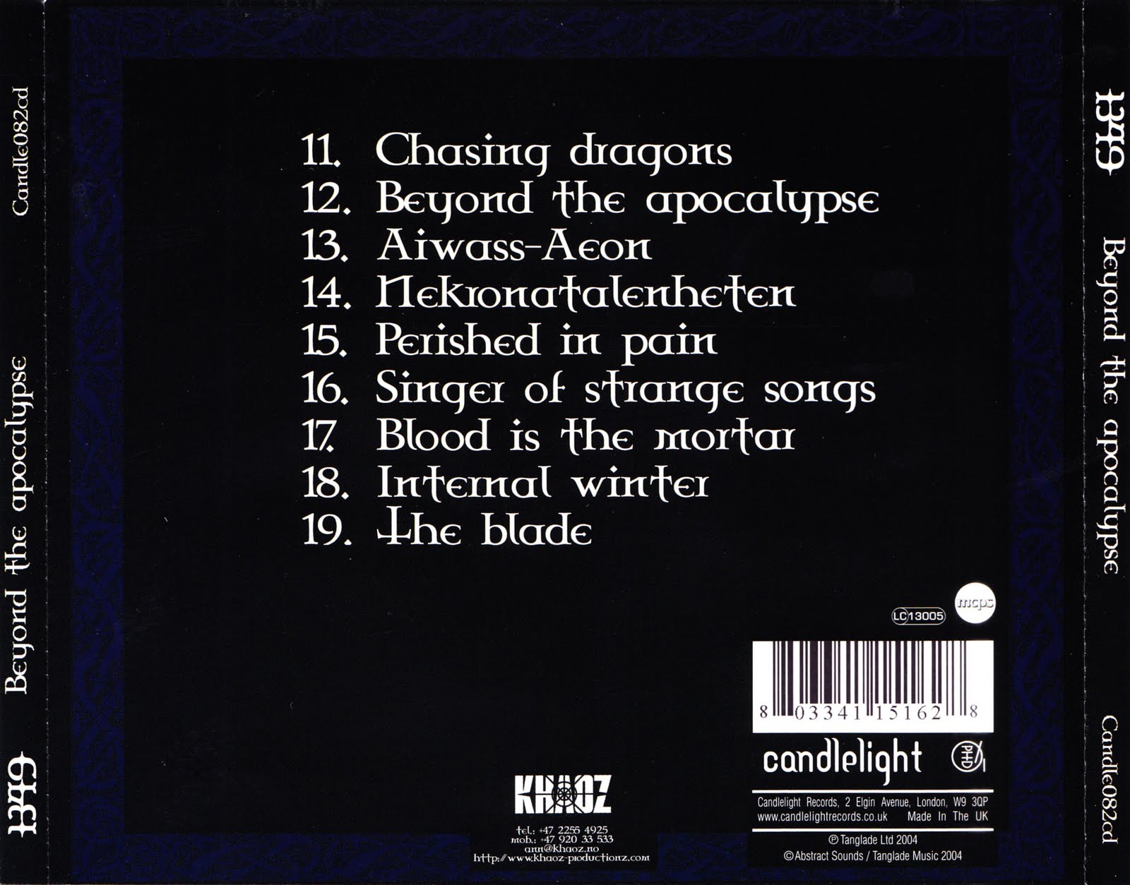 Musicalmente hablando: 1349 - Beyond The Apocalypse (2004) [Norway (Oslo)]